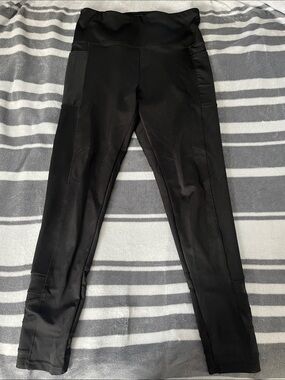 shosho Black Athletic High-Waist Leggings with Pocket